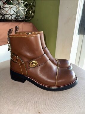 Coach Moto Booties in brown